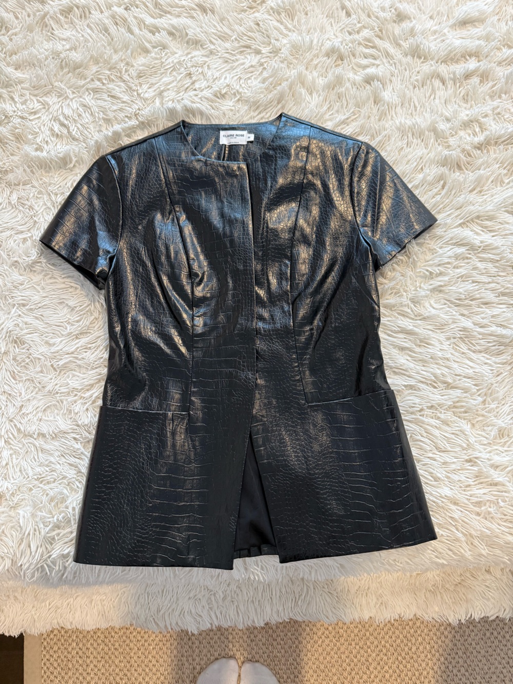 Croc Leather Top